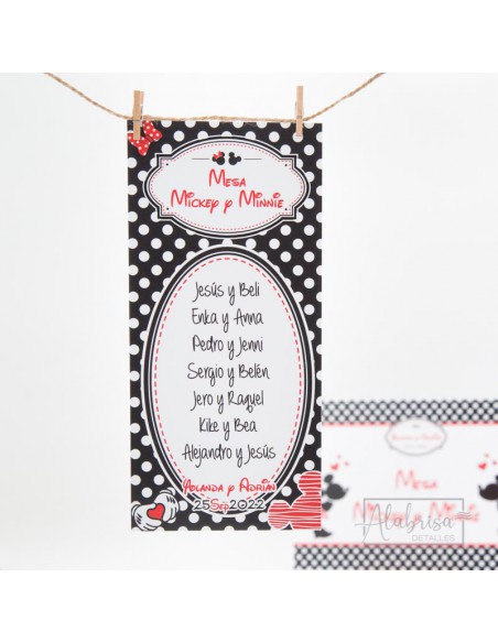 Sello de Boda Mickey y Minnie Mouse - ALABRISA detalles