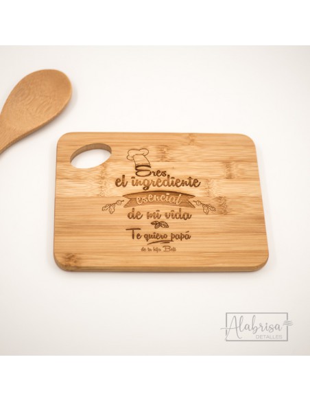 Tabla madera cocina personalizada 