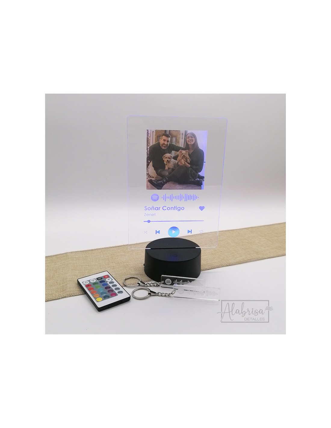 Lámpara de placa de música con código de Placas Spotify escaneable con foto  personalizada Hasta – milamparaluna